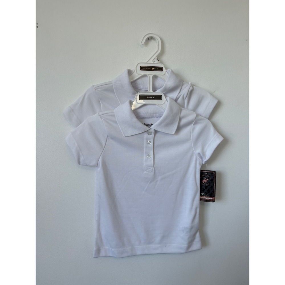 Beverly Hills Polo Club Girls' School Uniform Polo – Size S (4) – 2-Pack – NWT